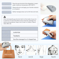 Vente en gros usine : Peignes et planches Gua Sha en térahertz de pureté 99,999 %, outils de massage du cuir chevelu en pierre naturelle Tera Hertz pour les soins quotidiens de la peau