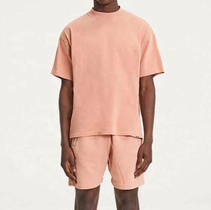 Custom Men's Fashion Oversized Knitted Letter Pattern Heavyweight T-<b>Shirt</b> High Quality 100% Cotton Streetwear - Product Image 2