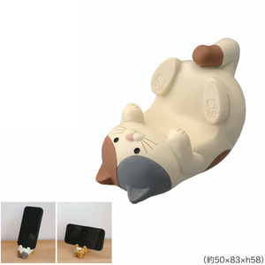 Cute Cat Phone Stand Resin Ornament For <b>Desk</b> Decor And Pen Holder Japanese Style - Product Image 5