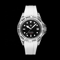 Reloj de zafiro automático BGW9 de 41mm de diámetro, transparente, luminoso, resistente al agua hasta 5atm, con SELLITA Mov, envío gratis
