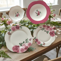 Service de table en porcelaine fine 24 pièces pour 6 personnes, design moderne, cadeaux d'affaires