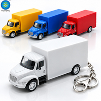 Porte-clés modèle de camion américain 1:87, logo personnalisé, mini camion miniature en métal, pendentif publicitaire, souvenir promotionnel, cadeau pour entreprise