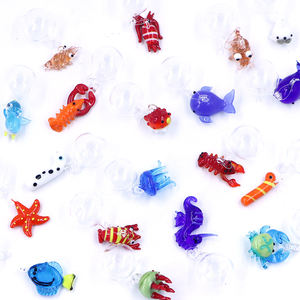 Đồ trang trí thủy tinh Murano hình động vật biển nhỏ nổi trên nước, làm bằng kỹ thuật Lampwork, có kèm quả cầu - Product Image 6