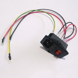 3 Pin IEC320 C14 Inlet Module <b>Plug</b> Fuse <b>Switch</b> Male AC Power Socket 10A 250V <b>with</b> Wire - Product Image 6