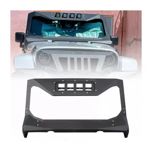 Steel A rmor JK Front Bumper Windshield Frame Front Window Guard Bracket With Lamps For Jeep Wranger JK Auto Accessories