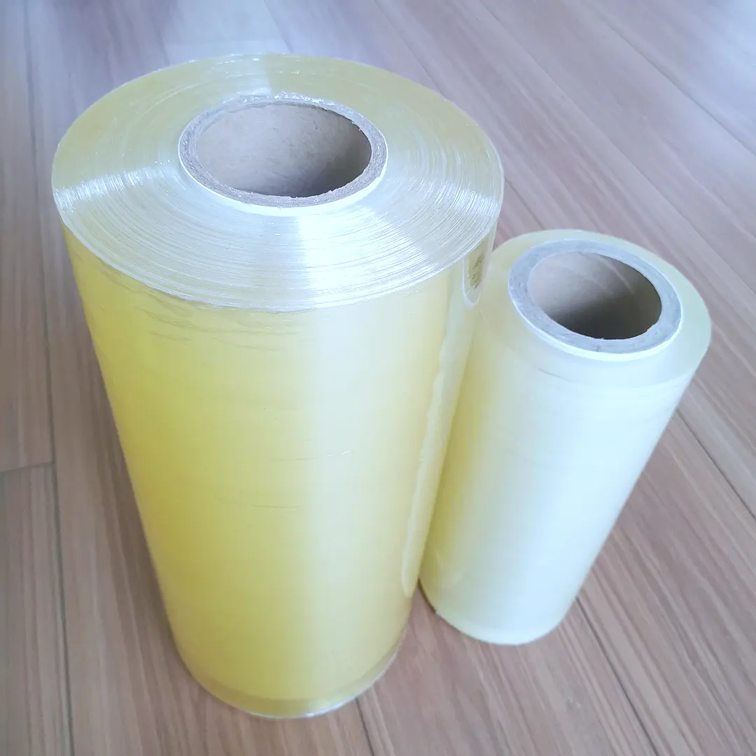 Time-limited promotion 45cm*10mic*3000m Jumbo Roll for Fresh Food Packaging Factory Supply PVC Cling Film Transparent Food Grade