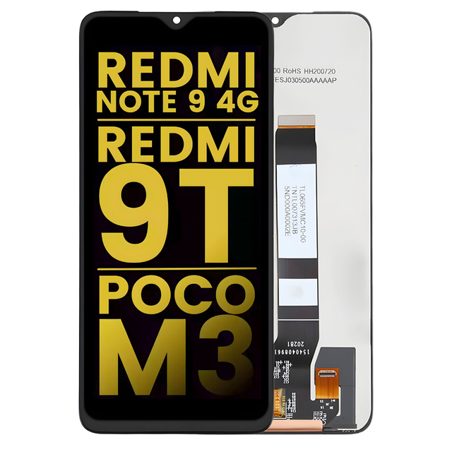 Mobile Phone for Redmi 9T 9 Power LCD Screen Digitizer Full Assembly for Xiaomi Redmi Note 9 4G Display Touch Screen Replacement