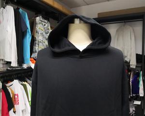 Sweat à capuche homme personnalisé avec logo, streetwear, épais, vierge, vente en gros, coupe oversize, 100% coton, noir, sans cordon - Product Image 5