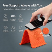 Support de téléphone en silicone déformable, pliable et flexible, support mobile réglable pour tablette, idéal pour le bureau, les voyages
