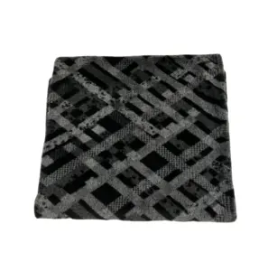 中国供应商优质模糊格子印花雕刻毛毯服装抱枕面料