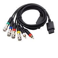 Nouveau câble AV filaire universel pour NGC/N64/SFC/SNES GameCube Gaming, matériau ABS noir