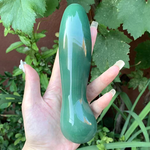 ไม้นวด Aventurine สีเขียวธรรมชาติไม้กายสิทธิ์คริสตัลเซ็กซ์ของเล่น yoni ความสุขไม้กายสิทธิ์สีเขียว Aventurine ดิลโด้อวัยวะเพศชาย - Product Image 2