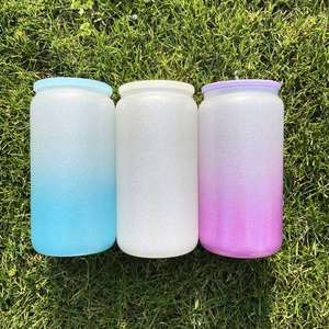 Vaso de Cerveza Plateado Rosa Brillante con Purpurina, el Más Vendido, para Sublimación, 16oz, Vaso de Cerveza con Purpurina Rugosa para Sublimación - Product Image 1