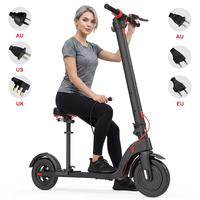 Patinete Eléctrico Plegable Inteligente con Batería Extraíble Negra para UE y EE. UU., Patinete Eléctrico de Dos Ruedas con Autoequilibrio