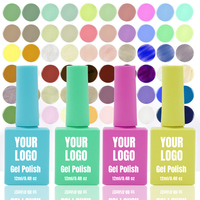 Kit de vernis à ongles en gel 15 ml avec logo personnalisé, plus de 3000 couleurs, étiquette privée, vernis UV, vernis permanent, fournitures pour ongles