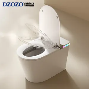 Fully Automatic Floor Mounted Bathroom Ceramic Auto Flush Commode Set Electric Bidet Intelligent Smart Toilet For Sale