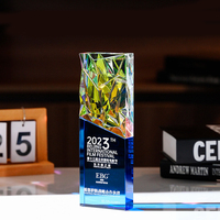 Trophée en cristal K9 transparent personnalisé haut de gamme, gravé au laser, imprimé UV, imitation antique, tendance mode, cadeau d'affaires