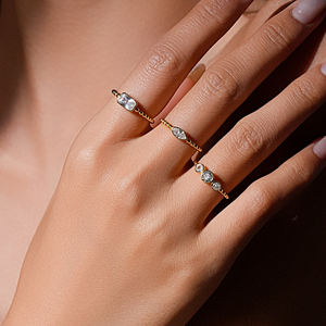 FUAMAY 925 стерлингового серебра 18K позолоченное циркониевое кольцо изящное модное геометрическое циркониевое Открытое кольцо Marquise CZ Anillo кольцо - Product Image 6