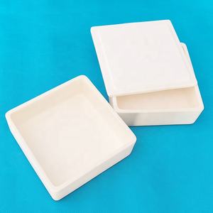 صينية احتراق سيراميك ألومينا 150*150*50 مم 99.5% Al2O3 <span class=keywords><strong>C799</strong></span> مع أغطية تذويب المعادن في المختبر - Product Image 6