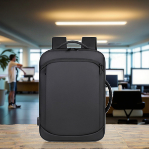 Custom Hot Design Large Capacity Compartment <b>Laptop</b> <b>Backpack</b> Zipper Linen Waterproof USB Charging Port Business Travel <b>Backpack</b> - Product Image 1