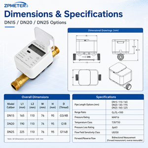 Contatore d'<span class=keywords><strong>Acqua</strong></span> Intelligente a Ultrasuoni con Rilevatore di Flusso Integrato 4G NB-IoT LoRaWAN, Compatibile Mbus Zigbee, Strumento di Misurazione Senza Valvole - Product Image 6