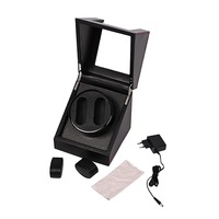 TONVIC Remontoir automatique double pour montres avec moteur silencieux Boîte de présentation en cuir PU Organisateur de rangement de bijoux Boîtes de montres