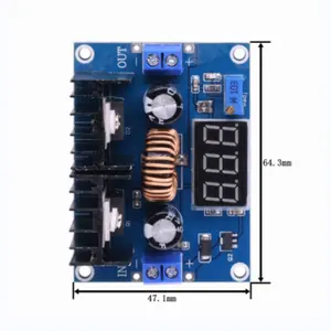 Regulator tegangan DC langsung, modul step-down tampilan digital DC plat regulator tegangan digital 8A XL4016