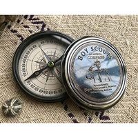 Boussole de scout ALFA NAUTICAL en laiton, vintage, gravée, 3 pouces, avec pointeur, portable, pour la navigation nautique, la randonnée, guide de navigation, cadeau