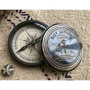 Brújula Náutica de Latón ALFA NAUTICAL para Boy Scouts, Grabada, Vintage, de 3 Pulgadas, Portátil, para Navegación, Senderismo, Regalo - Product Image 2
