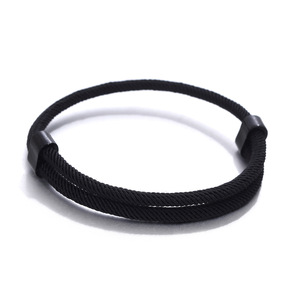 สร้อยข้อมือเชือกมิลานแบบมินิมอล ปรับขนาดได้ ถักด้วยมือ ห่วงคู่ พร้อมจี้ สร้อยข้อมือเชือกแบบยูนิเซ็กซ์ - Product Image 6