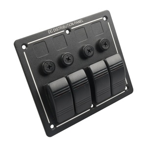 Dc Distribution Panel 4 Way Rocker Switch 12V 10A Ip65 Plastic Boat Marine Use - Product Image 1