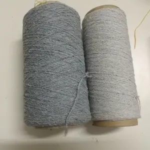 China Fabriek Kleuren Gerecycled Polyester En Katoen Garen Oe Kaard Tapijt Deken Garen Voor Het Weven En Breien