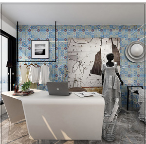 Nuovo stile retrò <span class=keywords><strong>arte</strong></span> piastrelle 300*300 millimetri per la casa negozio di caffè di ceramica per pavimenti e rivestimenti - Product Image 5