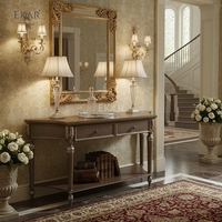 EKAR FURNITURE |   Table console de salon Serenity Silver-Inlay de style provincial