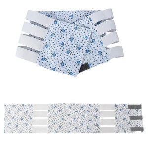 Ceinture abdominale médicale en coton et élasthanne, motif floral bleu, fine, pour le post-partum, pour modeler la taille, utilisable en toutes saisons - Product Image 1