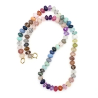 Collar de Piedras Preciosas Boho Ocean, Collar Hecho a Mano con Nudos de Piedras Naturales, Joyería de Verano para Mujer, Joyería de Moda al por Mayor