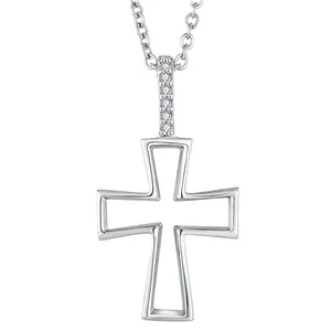 Chunky Jesus Cross Anhänger Charm Halskette Hochwertiger Schmuck Großhandel Hot Sale New Korean Orthodox Big Punk Man 925 für Frauen