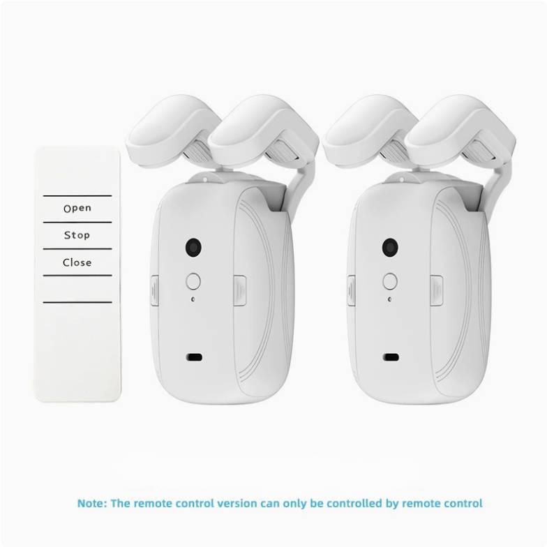 Robot à deux rideaux + tringle romaine + télécommande