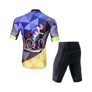 Conjunto de Ciclismo de Verano con Estampado Race Fit, Jersey Unisex de Corte Aerodinámico de Secado Rápido, Pantalones Cortos con Almohadilla Antichoque, Kit de Competición para Ciclismo de Carretera para Hombres y Mujeres - Product Image 2