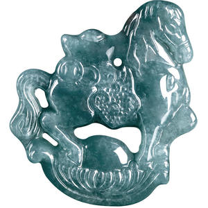 Colgante de Jadeíta Natural Azul Agua de Caballo, Estilo Chino UNISEX, Diseño Original, Regalo con Certificado de Tasación DW94 - Product Image 2