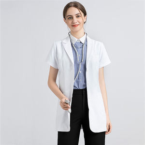 <span class=keywords><strong>Uniformes</strong></span> de Laboratorio de Ciencias Químicas de 100% algodón con estampado personalizado, bata médica blanca para mujer, bata de laboratorio para hombre - Product Image 2