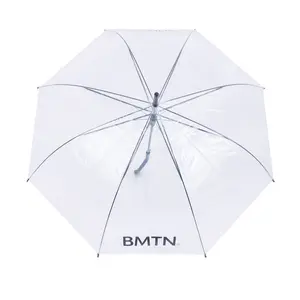 Transparenter PVC-Regenschirm mit Druck für Werbung, individuelles Logo, durchsichtige Regenschirme für Kinder, farbiges Sonnenschirm, DY761, Fabrik