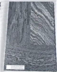Monsoon-Baldosas de piedra Natural con patrón de onda de cuarzo negra, para revestimiento de pared Interior y Exterior, pavimento de suelo