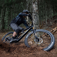 VTT électrique en fibre de carbone Amflow PL Carbon Pro 2025 avec moteur central 800Wh, batterie au lithium 12 vitesses et suspension intégrale