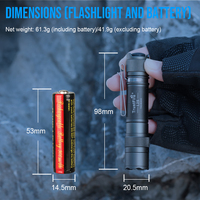 Lampe torche LED tactique Trustfire L2S, type C, batterie rechargeable 14500, lampe torche de poche à stroboscope pour le travail quotidien