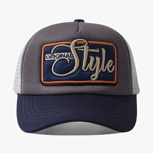 <span class=keywords><strong>Gorra</strong></span> Trucker Bairong con Frente Estructurado de 5 Paneles, Malla Transpirable de Poliéster, Parche Bordado 3D Estilo <span class=keywords><strong>Original</strong></span> - Product Image 1