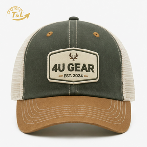 Gorra Trucker de Malla con Bordado 3D Personalizado, Etiqueta Privada 4U BSCI, 6 Paneles, Doble Fila de Broches, Ajustable, Unisex, Marca Personalizada - Product Image 2