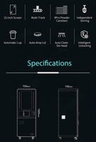 Distributeur automatique de poudre de protéines, service 24h/24, paiement multi-mode (pièces/billets/carte de crédit/carte IC), écran LED, écran tactile 32 pouces
