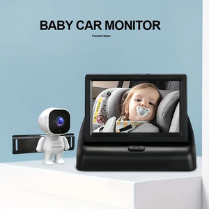 จอภาพ HD 4.3 นิ้ว พร้อมระบบมองเห็นในเวลากลางคืนสำหรับกระจกมองหลังในรถยนต์สำหรับเด็กทารก, ระบบตรวจสอบเด็กเล็กในรถยนต์, กล้องติดรถยนต์สำหรับเด็ก - Product Image 1
