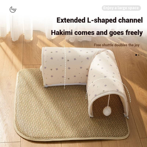 เสื่ออุโมงค์วงกลมสำหรับแมวบ้านสุนัขและแมวที่นอนสัตว์เลี้ยงสำหรับแมวทุกฤดู - Product Image 2